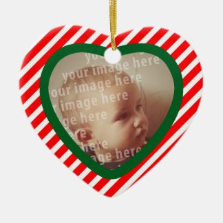 Heart Shaped Photo Frame Ceramic Ornament