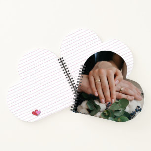Heart Shaped Photo Wedding Journal - Personalized 