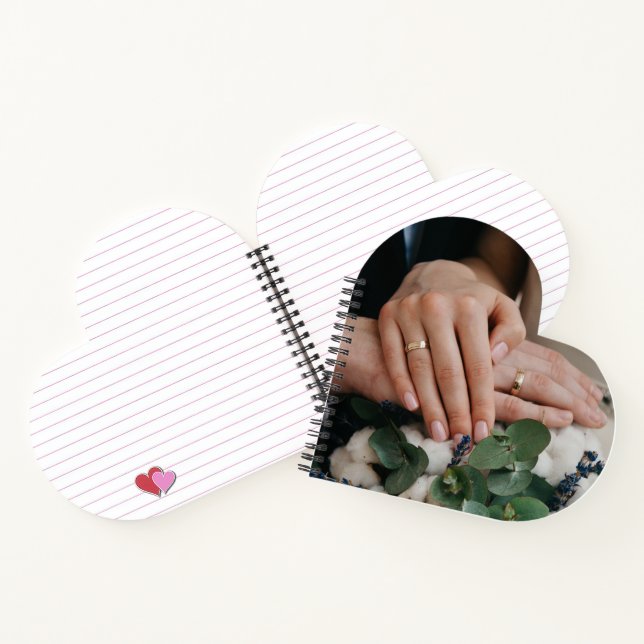 Heart Shaped Photo Wedding Journal - Personalized  (Inside)