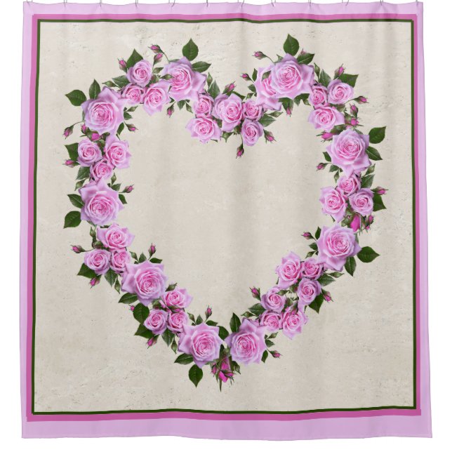 Heart-shaped Pink Roses  (Front)