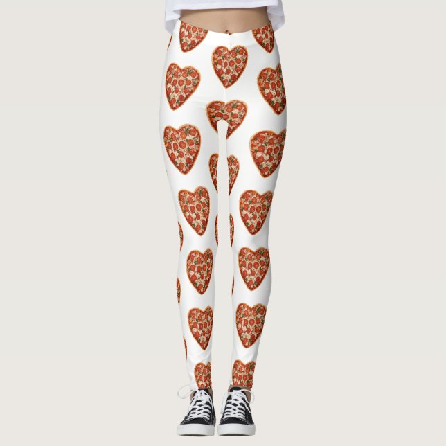 heart shaped pizza leggings (Front)