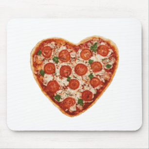 heart shaped pizza mouse pad