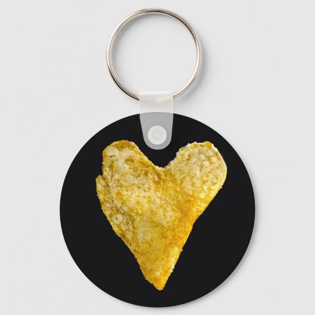 Heart Shaped Potato Chip Keychain (Front)