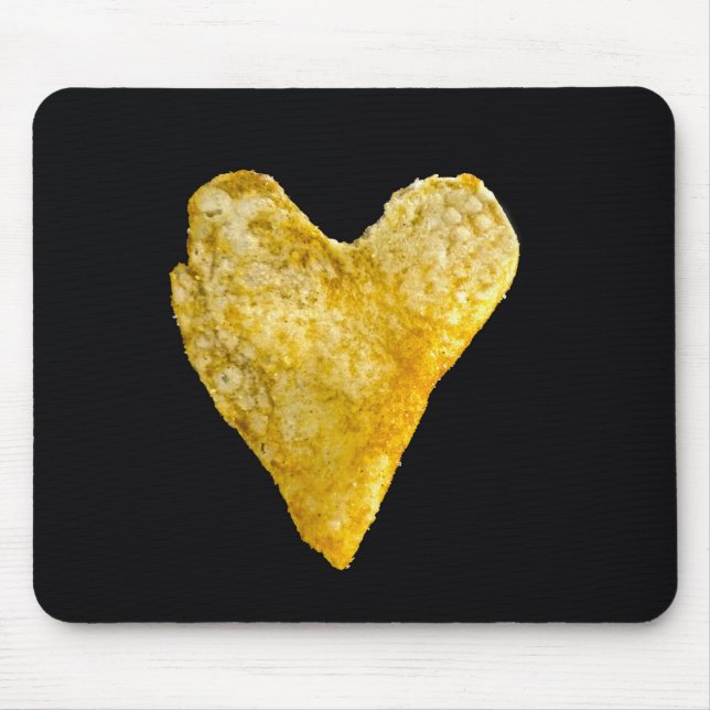 Heart Shaped Potato Chip Mouse Pad (Front)
