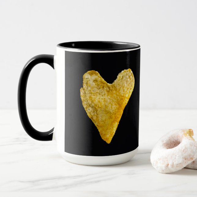 Heart Shaped Potato Chip Mug (With Donut)