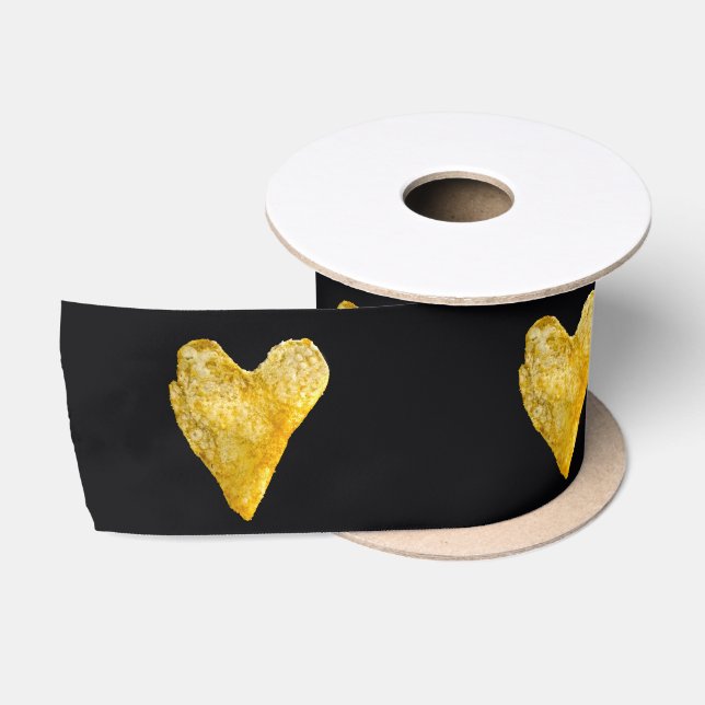 Heart Shaped Potato Chip Satin Ribbon (Spool)