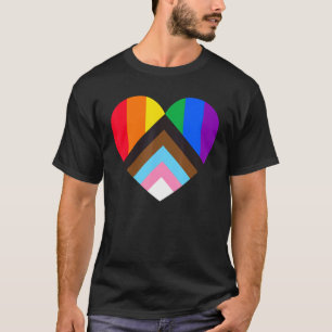 Heart Shaped Pride Flag Rainbow Lgbtq Pride Month T-Shirt