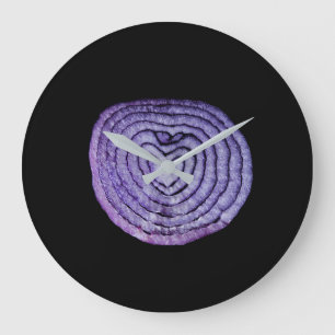 Heart Shaped Red Onion  Large Clock