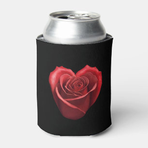 Heart Shaped Red Rose-Valentine's Day Can Cooler