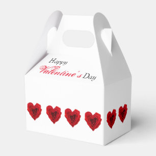 Heart-Shaped Red Rose Valentine's Day Favor Box