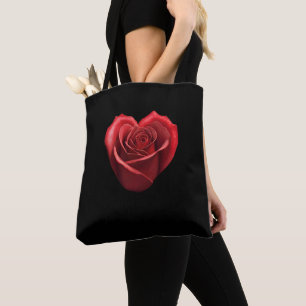 Heart Shaped Red Rose-Valentine's Day Tote Bag
