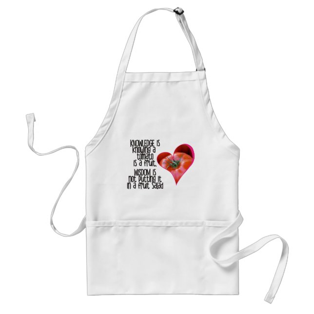 Heart Shaped Red Tomato Jokes Quotes Standard Apron (Front)