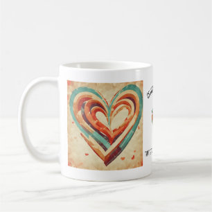 Heart-Shaped Retro Coffee Mug