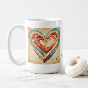 Heart-Shaped Retro  Coffee Mug