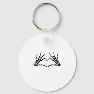 Heart-Shaped Skeleton Hands - Unique Art For Skele Keychain