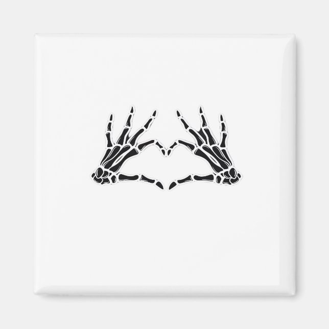 Heart-Shaped Skeleton Hands - Unique Art For Skele Magnet (Front)