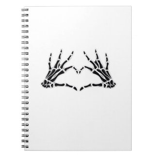 Heart-Shaped Skeleton Hands - Unique Art For Skele Notebook