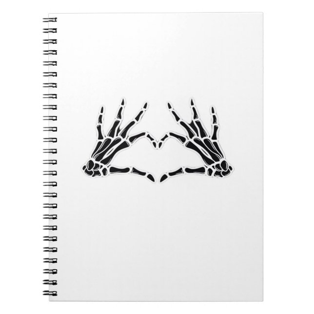 Heart-Shaped Skeleton Hands - Unique Art For Skele Notebook (Front)