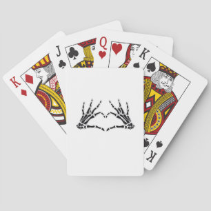 Heart-Shaped Skeleton Hands - Unique Art For Skele Playing Cards