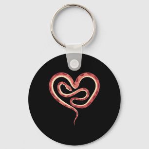 Heart Shaped Snake Valentines Day Serpent For Wome Keychain