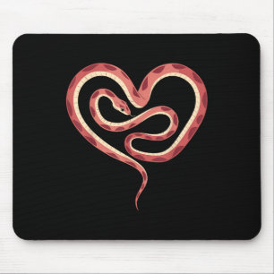 Heart Shaped Snake Valentines Day Serpent For Wome Mouse Pad