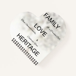 Heart Shaped Spiral Bound Journal