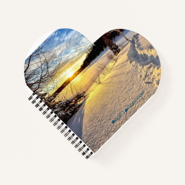 Heart Shaped Spiral Bound Notebook (Front)