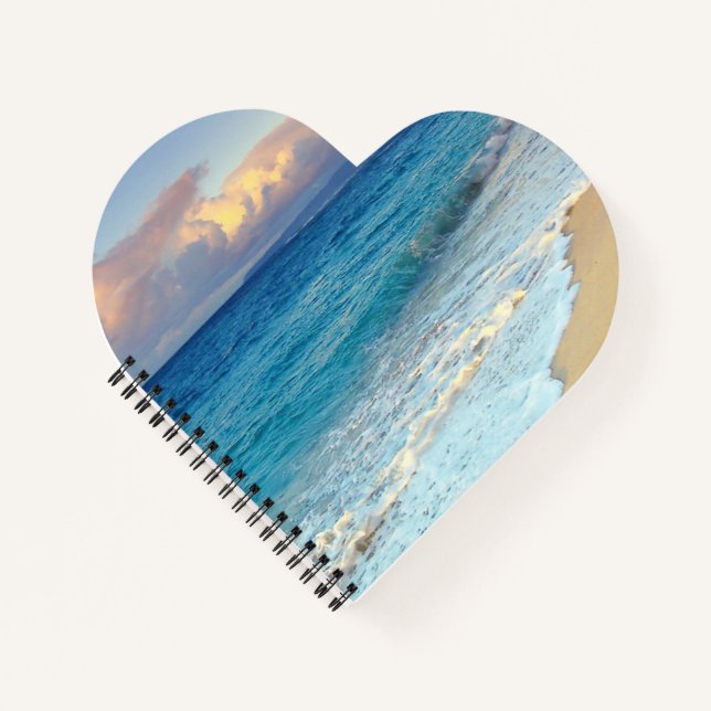 Heart Shaped Spiral Bound Notebook (Front)