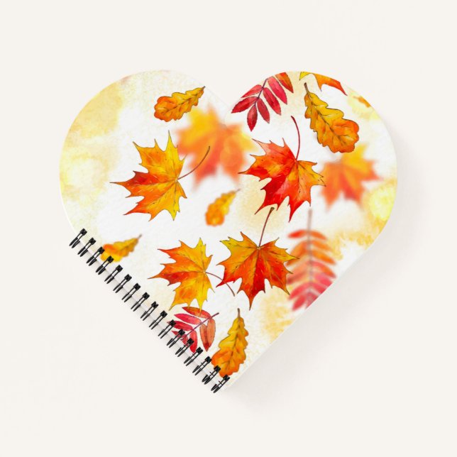 Heart Shaped Spiral Bound Notebook (Front)