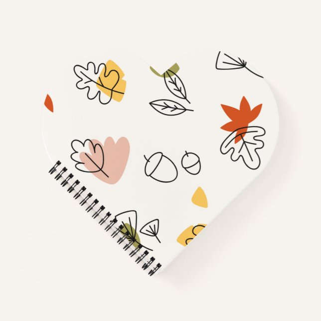 Heart Shaped Spiral Bound Notebook (Front)