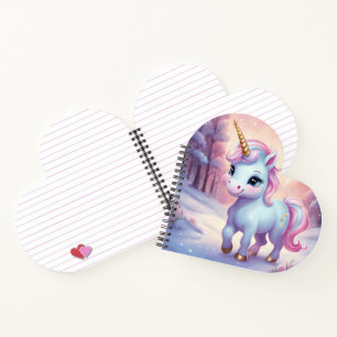 Heart Shaped Spiral Bound Notebook