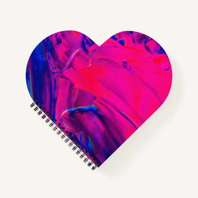 Heart Shaped Spiral Bound Notebook (Front)