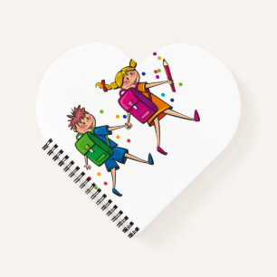 Heart Shaped Spiral Bound Notebook