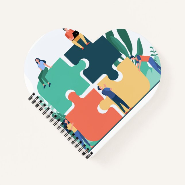 Heart Shaped Spiral Bound Notebook (Front)