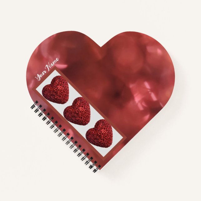 Heart Shaped Spiral Notebook (Front)