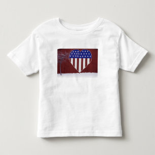 Heart-Shaped Stars and Stripes Toddler T-shirt