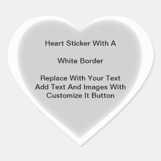 Heart Shaped Stickers With White Border In Sheets
