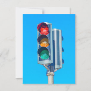Heart-Shaped Stop Light, Akureyri, Iceland Postcard