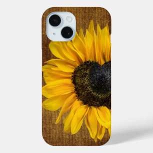 Heart-Shaped Sunflower iPhone 15 Case