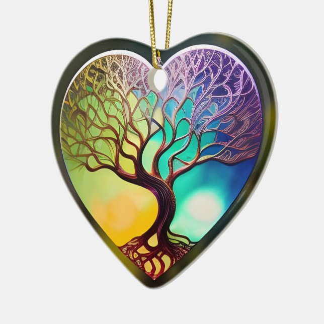 Heart shaped Tree Of Life Ornament (Left)