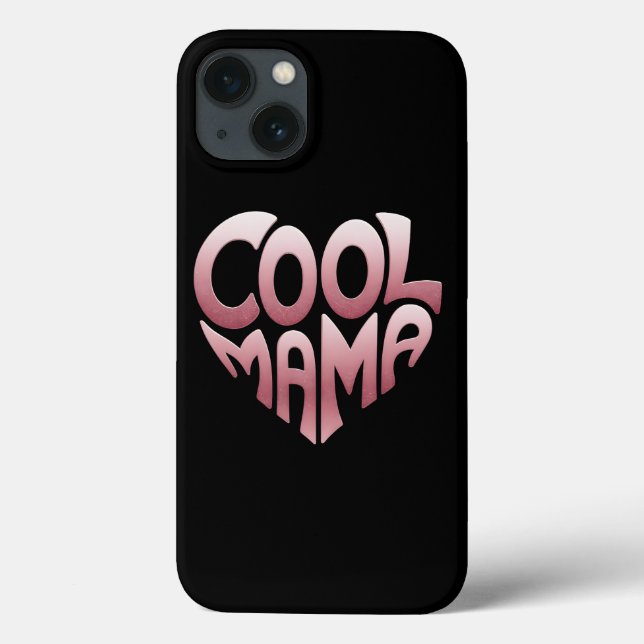 Heart-Shaped Typography: COOL MAMA Case-Mate iPhone Case (Back)