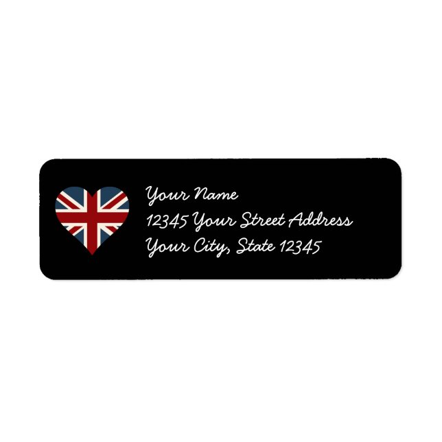 Heart Shaped Union Jack Flag (Front)