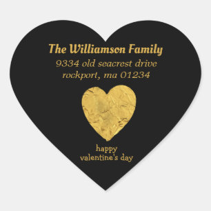 Heart-Shaped Valentine Return Address Labels