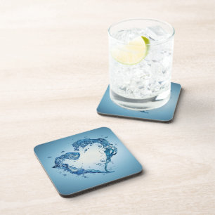 Heart-Shaped Water Splashes Coaster