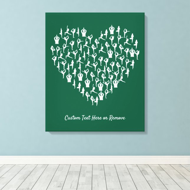 Heart-Shaped Yoga Pose Mindfulness, Balance & Zen Canvas Print (Insitu(Wood Floor))