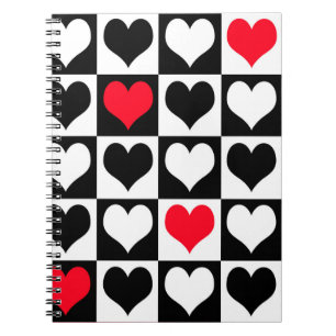 Heart shapes notebook