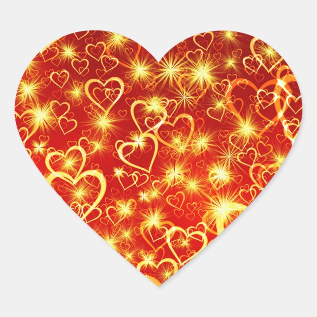 Heart Shapes Pattern-25622 Heart Sticker (Front)