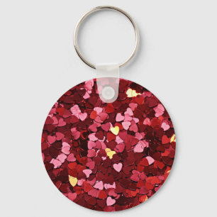 Heart Shapes Texture-20622 Keychain