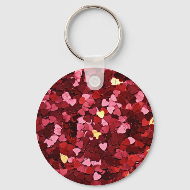 Heart Shapes Texture-20622 Keychain (Front)