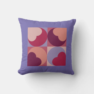 Heart Shapes Throw Pillow